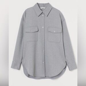H&M Light Grey Shacket L